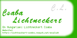 csaba lichtneckert business card